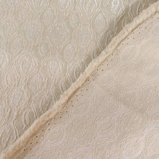 Raised Geometric Jacquard - Creamy White