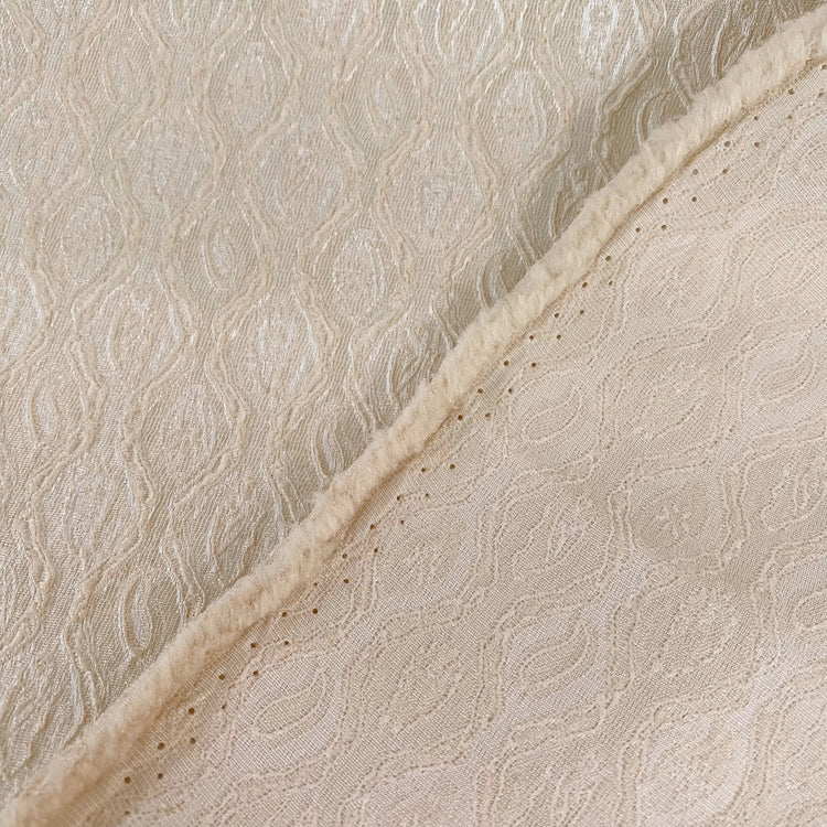 Raised Geometric Jacquard - Creamy White