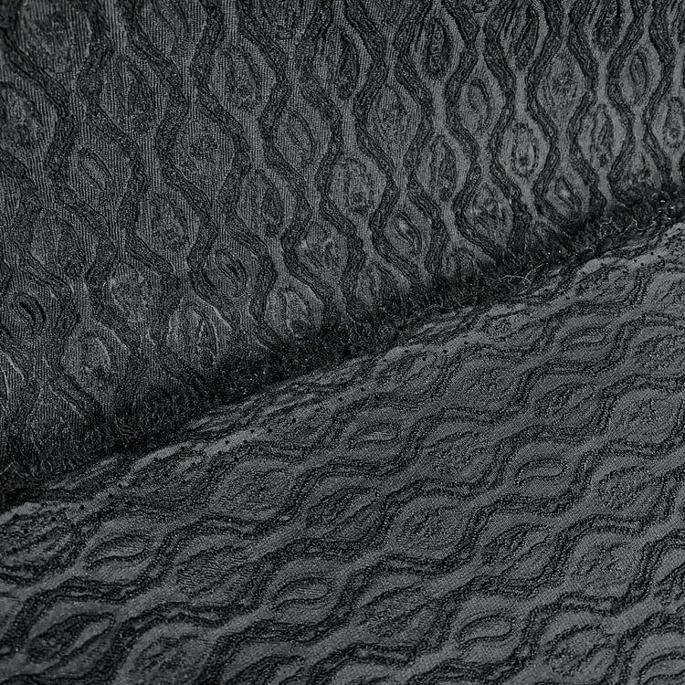 Raised Geometric Jacquard - Black