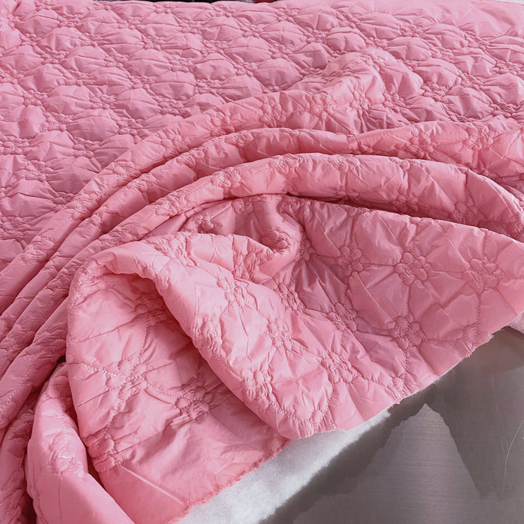 Quilted Polyester Sheeting - Bubblegum Pink