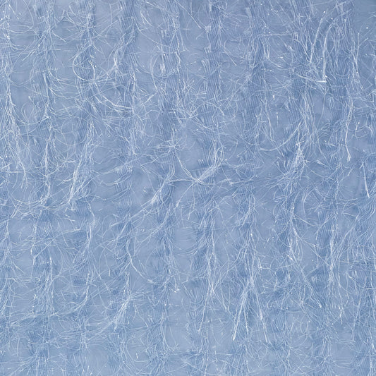 Fringe Striped Sheer Gauze - Light Blue