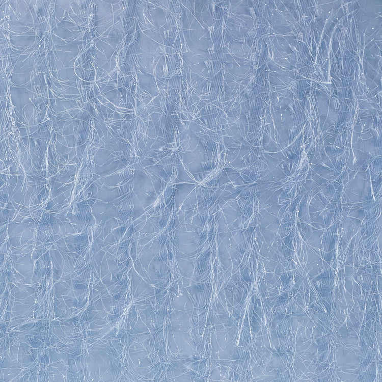 Fringe Striped Sheer Gauze - Light Blue
