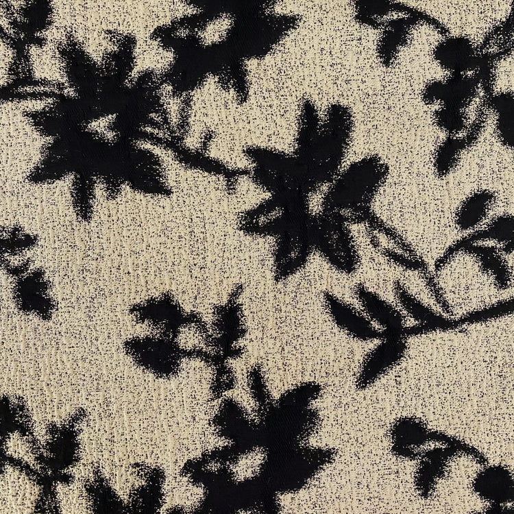 Floral Bloom Brocade - Beige/Black