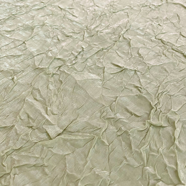 Creased Shimmer Satin - Honey Dew
