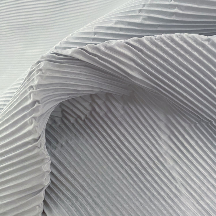 Accordion-Pleated Taffeta - Gainsboro Grey