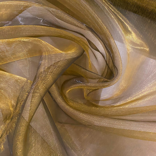 Shot Organza - Goldenrod / Black