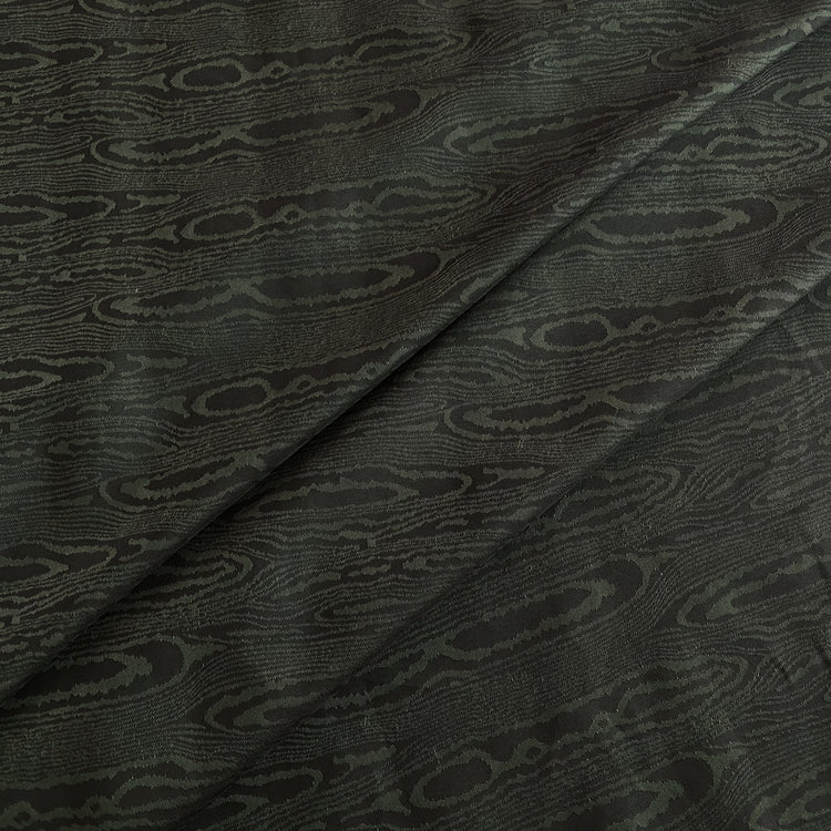 Timber Grain Moiré Jacquard - Green / Black