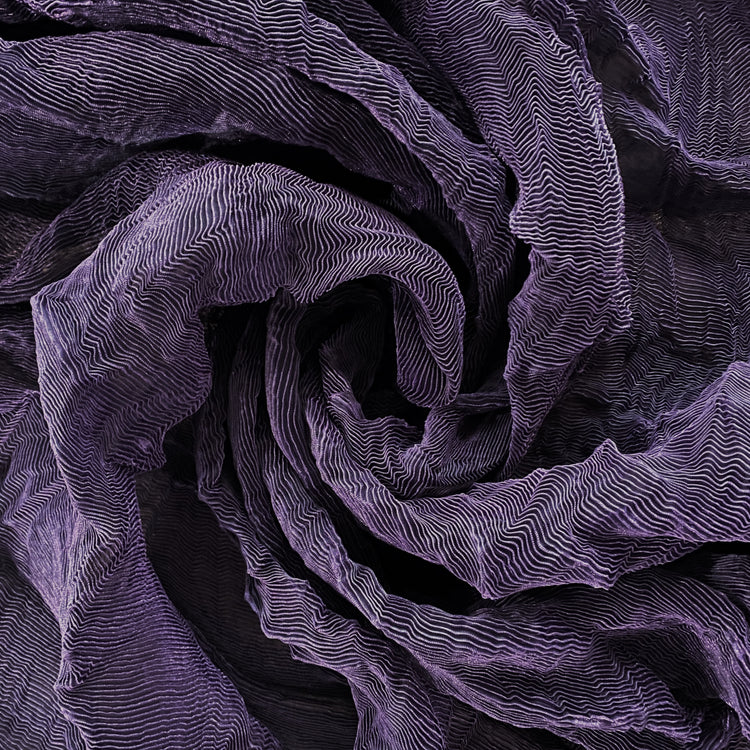 Plisse Shot Organza - Aubergine
