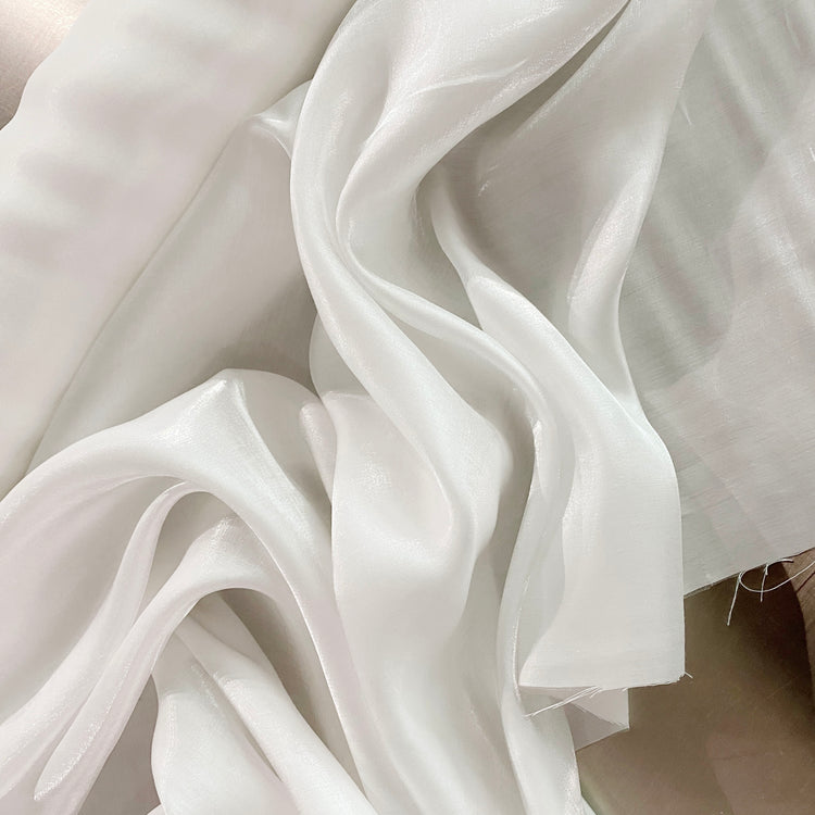Liquid Shimmer Twill - White