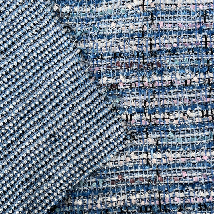Fancy Yarn Knitted Tweed - Blue