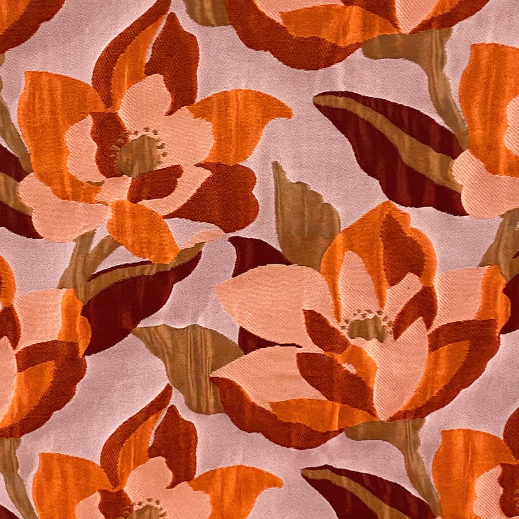 Magnolia Poly/Nylon Jacquard  - Orange/Soft Pink
