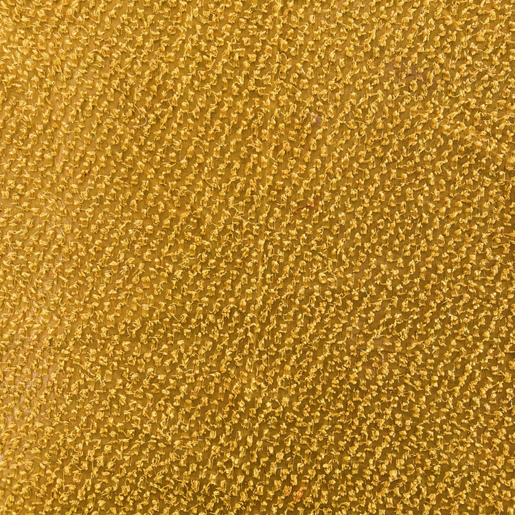Cut Pile Chiffon - Dark Yellow/Metallic Gold