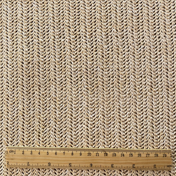 Chevron Basket Weave -  Cream/White