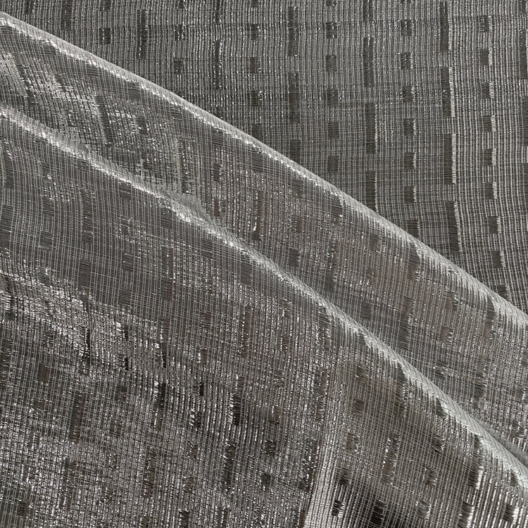 Silk Lurex Dobby- Silver