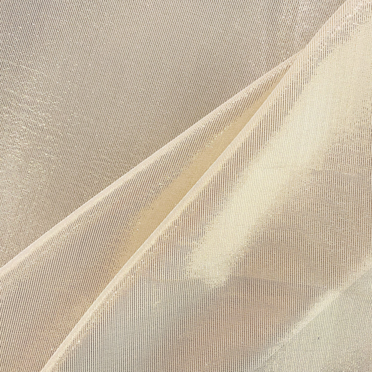 Silk Lurex Chiffon - White / Gold