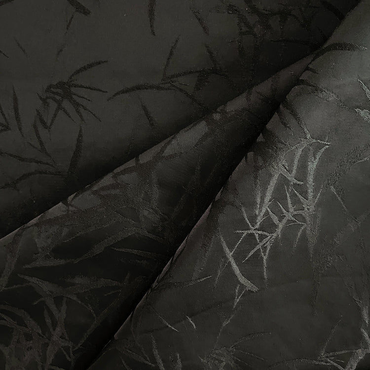 Bamboo Delustered Satin Jacquard - Black
