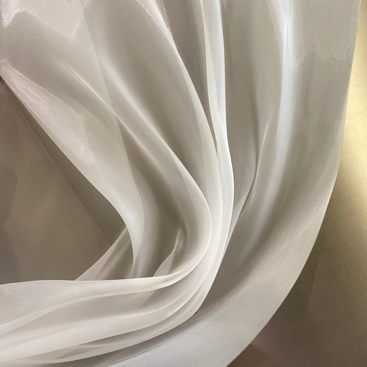 Shimmer Poly/Nylon Organdy (Light Weight Crinoline) - White
