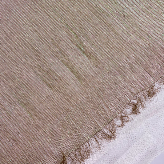 Bonded Shot Plisse - Metallic - Pale Pink/Pale Green