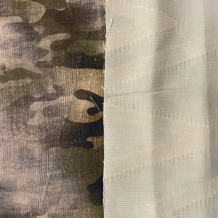 Vintage Fade Camo Denim Jacquard - Dark Khaki / Grey / Ivory