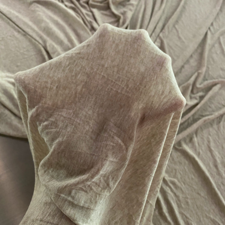 Lyocell Wool Blend Stretch Jersey - Beige