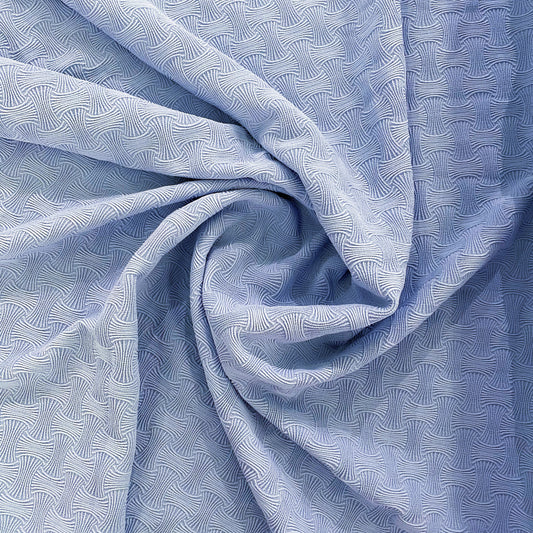 Basket Weave Look Stretch -  Powder Blue