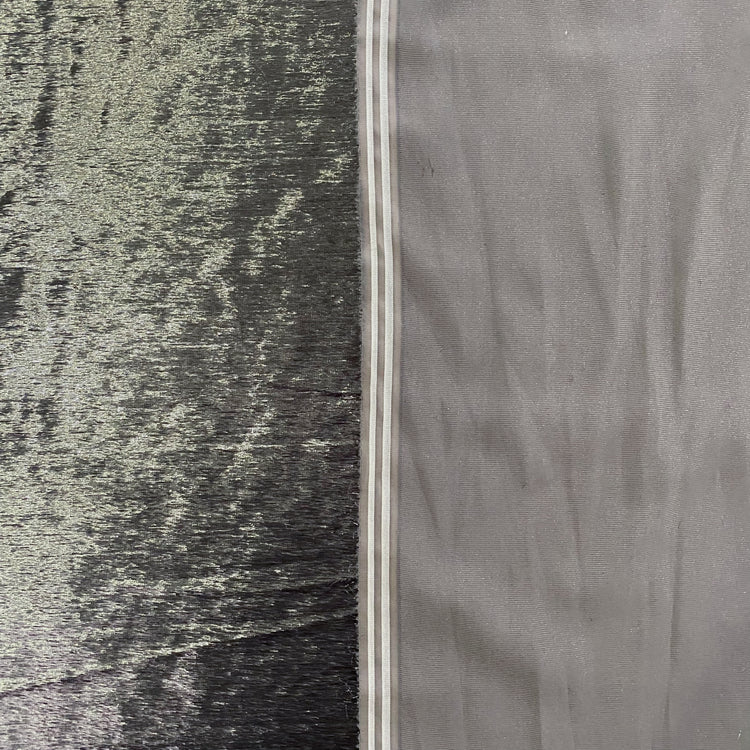 Brushed Metallic Long-pile Velvet - Silver
