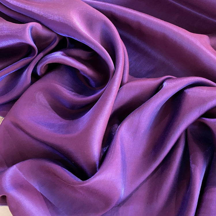 Glacé Shot Charmeuse - Purple / Blue