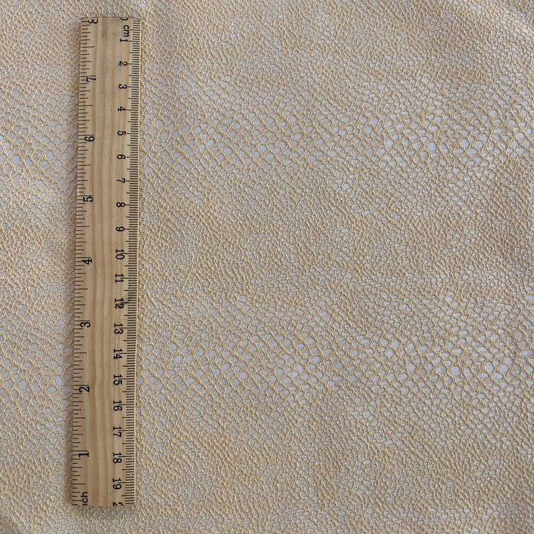 Snake Skin Textured Cotton Blend Jacquard - Moccasin / White