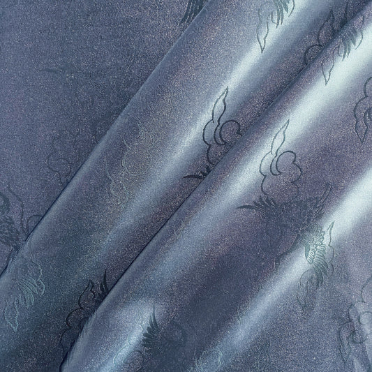 Gentle Clouds Satin Damask - Light Steel Blue