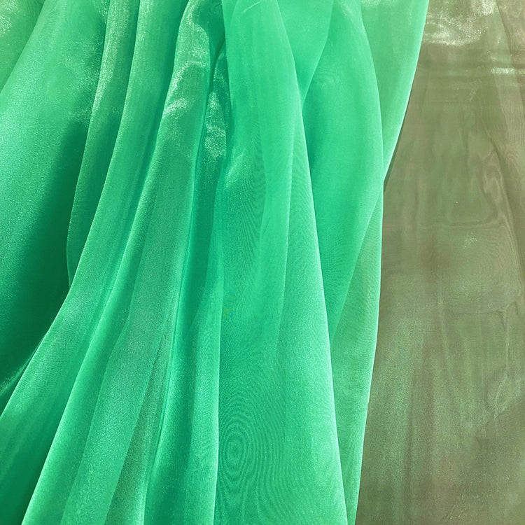 Metallic Organza - Lime Green