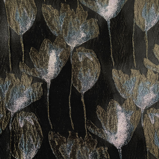 Spring Blossom Brocade - Metallic - Olive