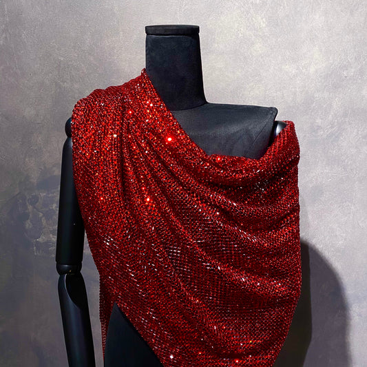 Crystal Glass Mesh - Ruby