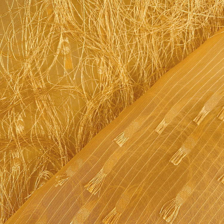 Dobby Long-Fringed Plain Weave - Yellow