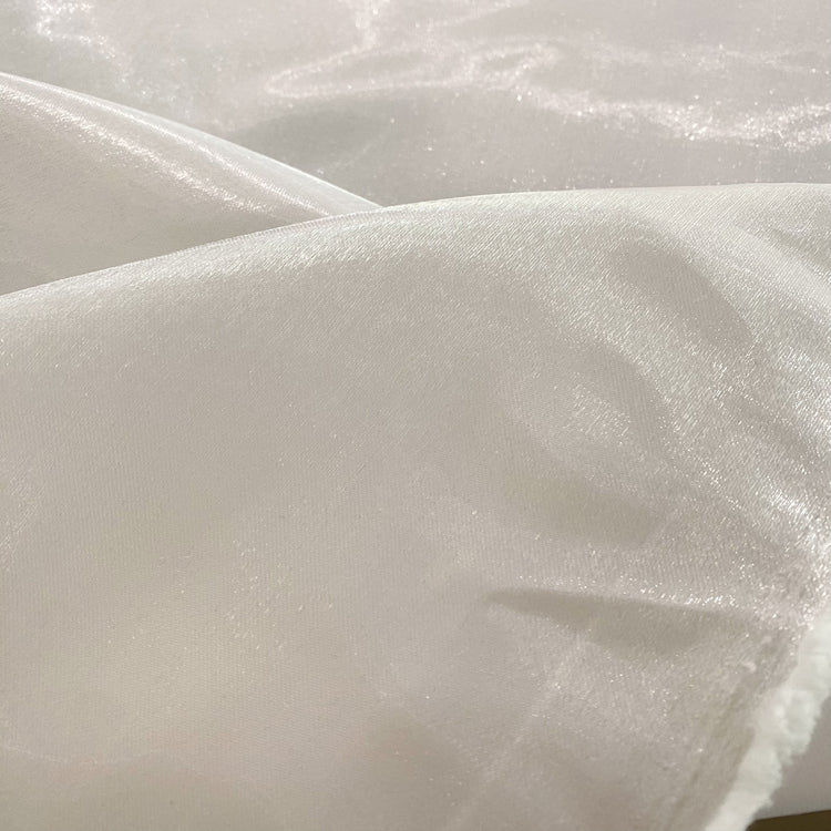 Shimmering Lake Satin - White