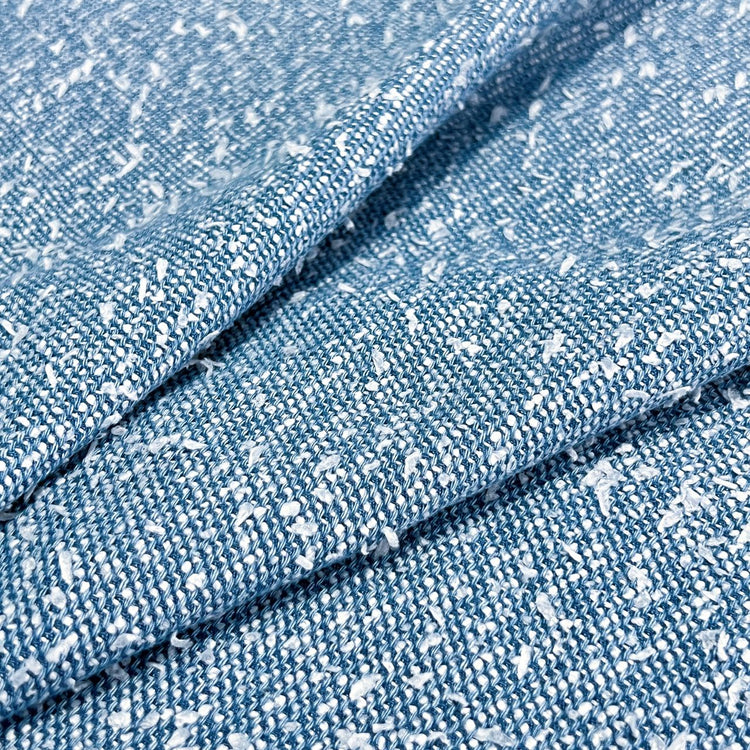 Neppy Yarn Insert Denim - Sky Blue/White