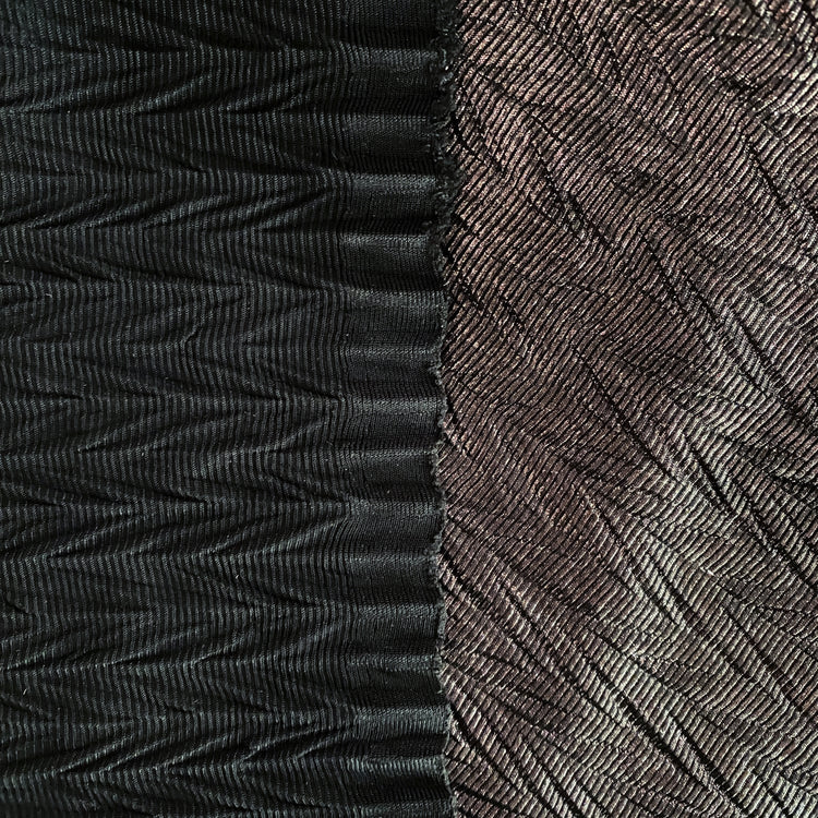 Chevron Embossed Metallic Rib Knit - Rose Silver