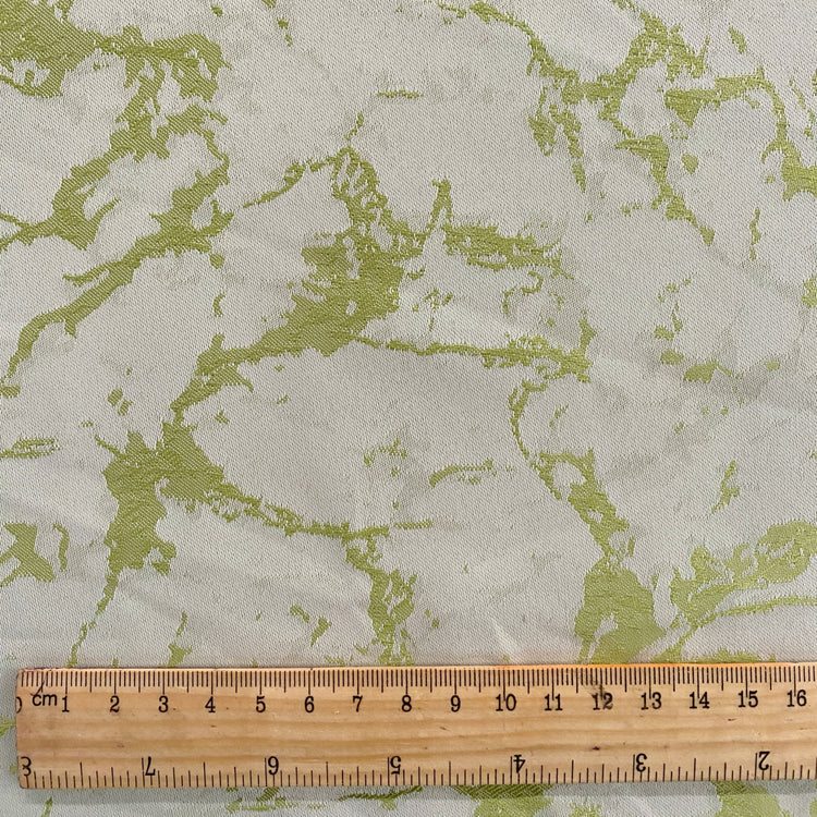 Abstract Marble Jacquard - Lawn Green / Pale Silver