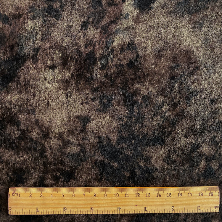 Antique Tarnished Coated Charmeuse - Faded Bronze / Black