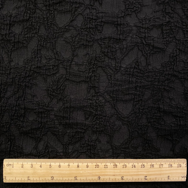 Abstract Mottled Cloqué - Black