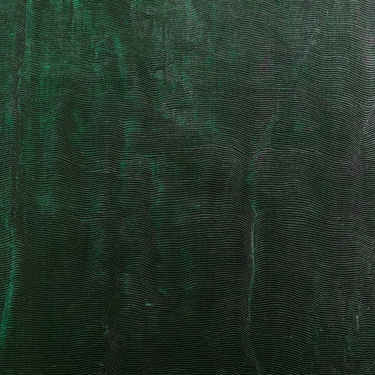 Bonded Plisse Organza - Metallic - Dark Green