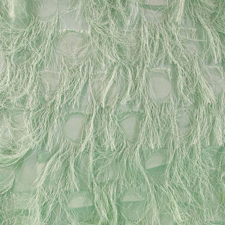 Dobby Fringed Chiffon - Pale Green