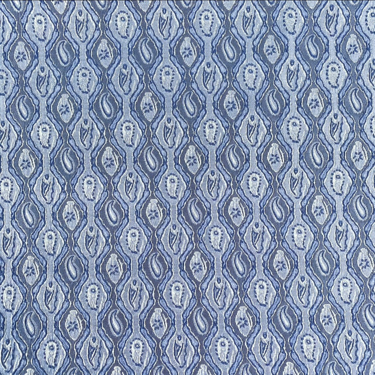 (Remnant) Raised Geometric Jacquard - Lavender/Blue - 0.95m