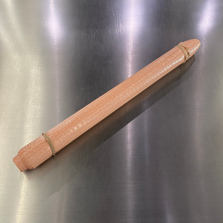 Remnant 50cm - Patent Crocodile Faux Leather - Small Pattern - Peach