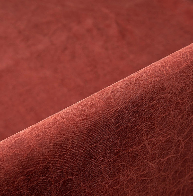 Subtle Bark Texture Silk - Burnt Orange/Red
