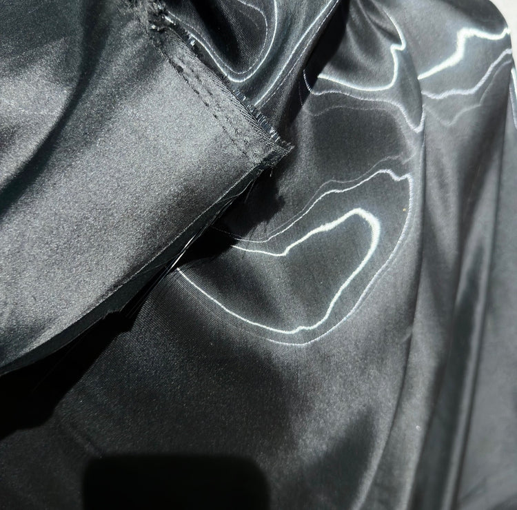 Fabric Lab Exclusive - Satin Backed Liquid Shimmer - Black