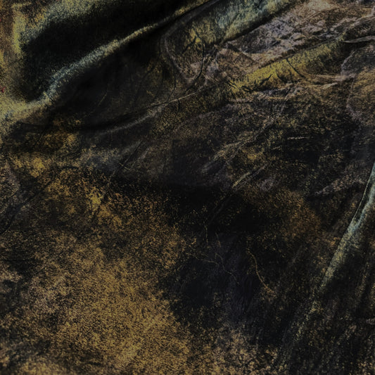 Oxidised Patina Satin - Black/Gold