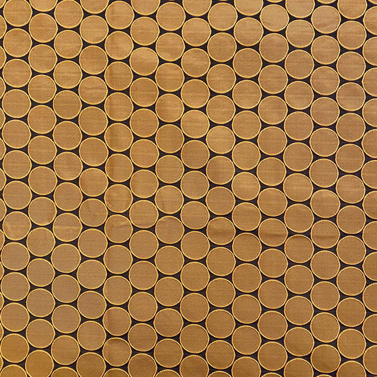 Raised Edge Disc Jacquard - Gold/Black