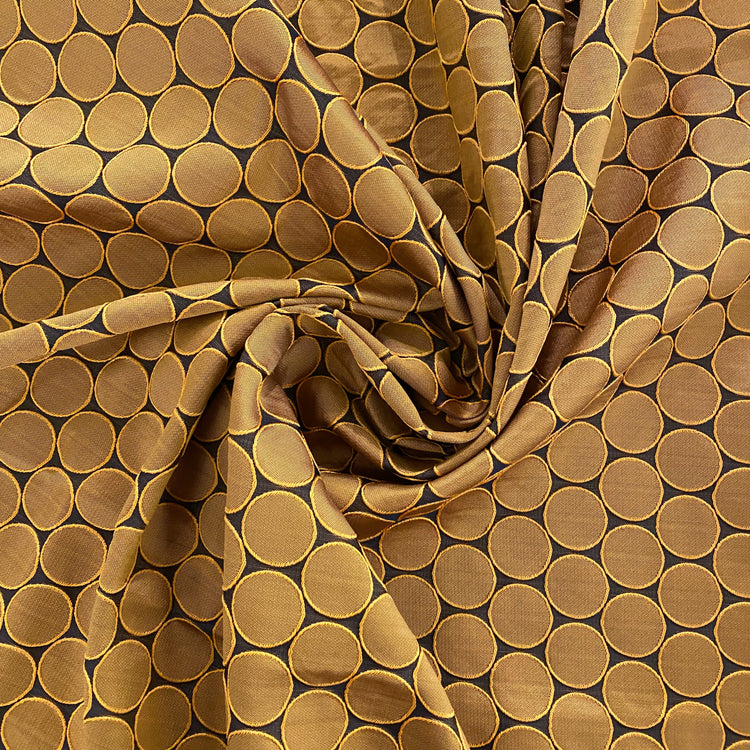 Raised Edge Disc Jacquard - Gold/Black