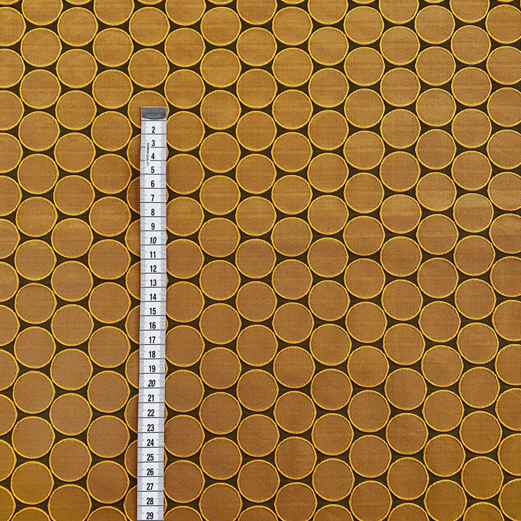 Raised Edge Disc Jacquard - Gold/Black