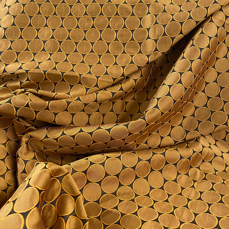 Raised Edge Disc Jacquard - Gold/Black